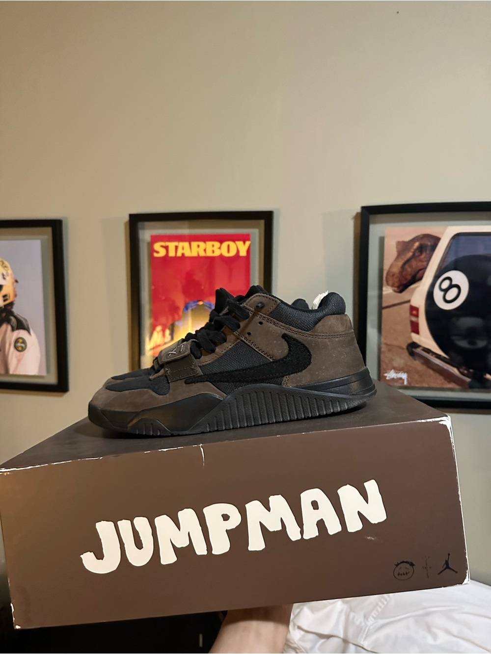 Cactus Jack by Travis Scott Low-Top Sneaker in Brown and Black